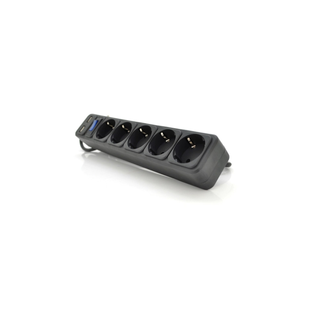 Мережевий фільтр живлення Merlion 5 розеток, 1,8 м + 2*USB (B518U)