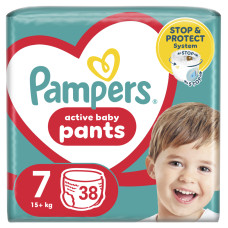 Підгузки Pampers трусики Pants Giant Plus Розмір 7 (17+ кг) 38 шт. (8006540069387)