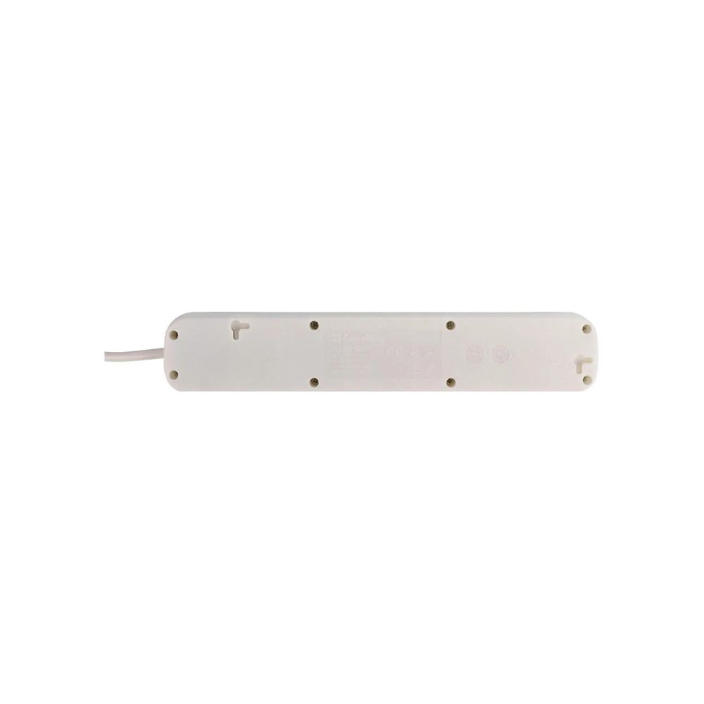 Мережевий фільтр живлення ColorWay CW-PSEA55W, 5 розеток/ 5M white (CW-PSEA55W)