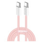 Дата кабель USB-C to USB-C 1.0m 60W 3.0А pink ColorWay (CW-CBPDCC061-P) Дата кабель USB-C to USB-C 1.0m 60W 3.0А pink ColorWay (CW-CBPDCC061-P)