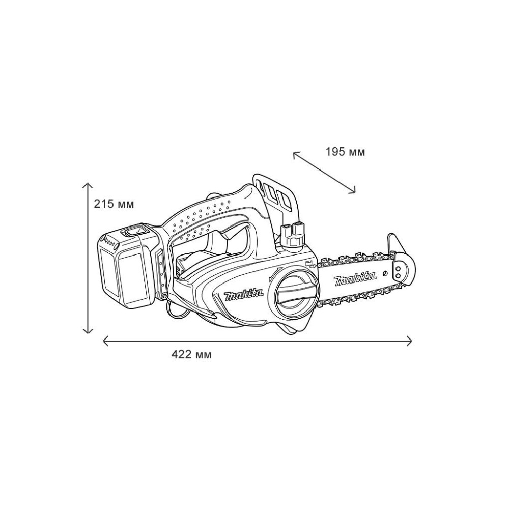 Ланцюгова пила Makita LXT, 115мм (без АКБ и БП) (DUC122Z/BUC122Z)