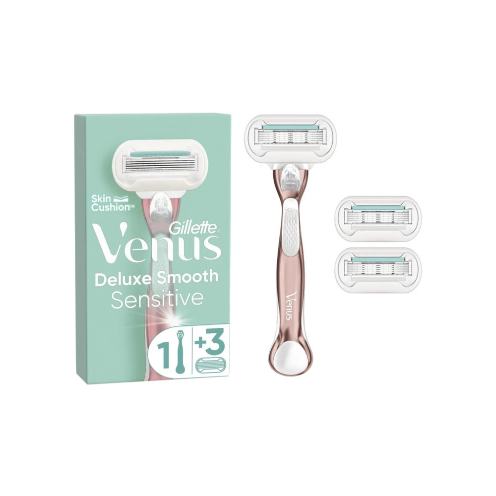 Бритва Gillette Venus Extra Smooth Sensitive RoseGold з 3 змінними картриджами (7702018609994)