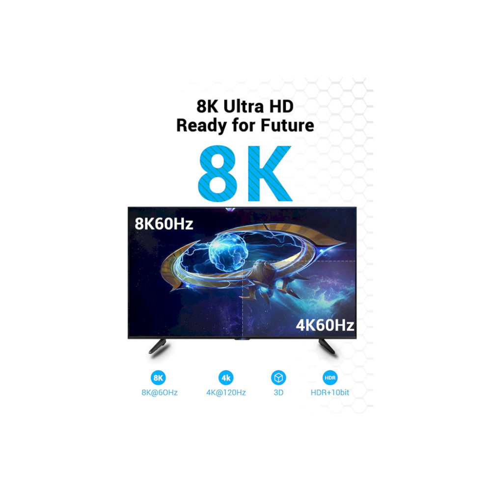Кабель мультимедійний HDMI M to HDMI M 5.0m V2.1 8K60Hz Vention (AANBJ)