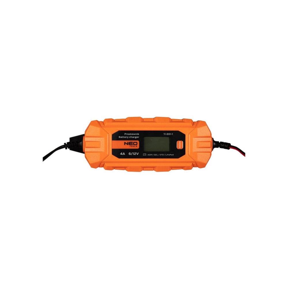 Зарядний пристрій для автомобільного акумулятора Neo Tools 4A/70Вт, 3-120Ah, для кислотних/AGM/GEL (11-891)