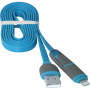 Дата кабель USB 2.0 AM to Lightning + Micro 5P 1.0m blue Defender (87487) Дата кабель USB 2.0 AM to Lightning + Micro 5P 1.0m blue Defender (87487)