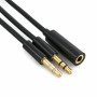 Кабель мультимедійний 3.5mm M to 2x3.5mm F 1.5m Extradigital (KBA1646) Кабель мультимедійний 3.5mm M to 2x3.5mm F 1.5m Extradigital (KBA1646)