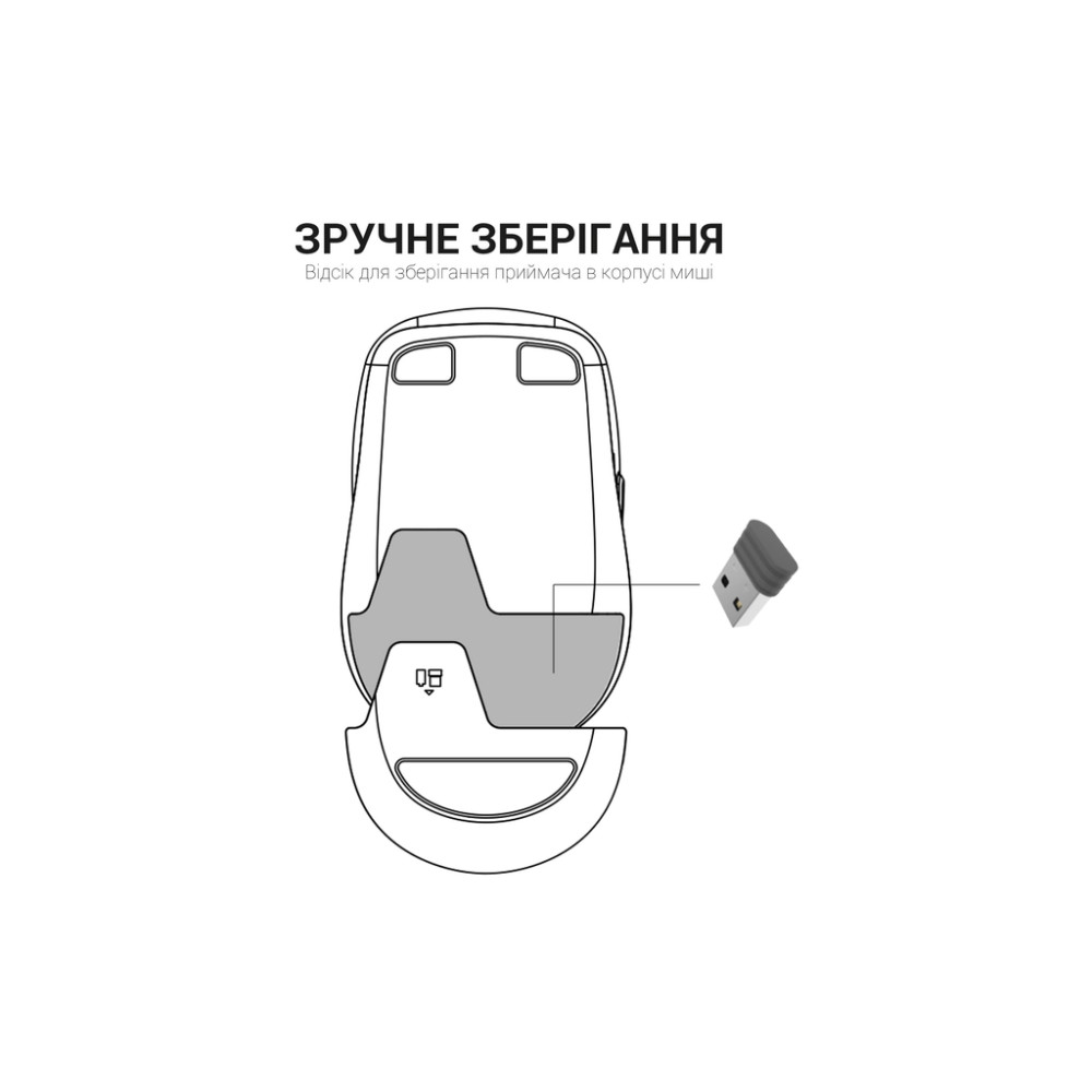 Мишка OfficePro M230W Silent Click Wireless/Bluetooth White (M230W)