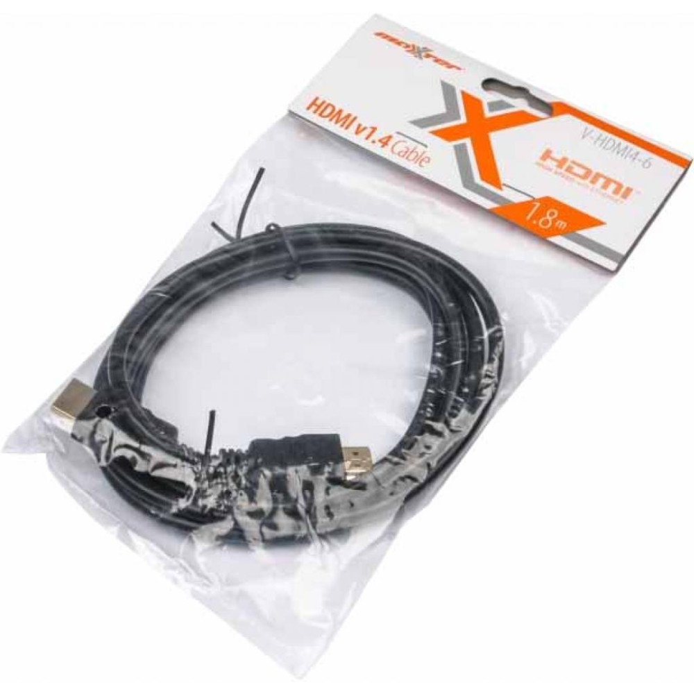 Кабель мультимедійний HDMI M to HDMI M 1.8m Maxxter (V-HDMI4-6)