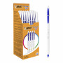 Ручка кулькова Bic Cristal Up з білим шестигранним корпусом Синя (bc949879) Ручка кулькова Bic Cristal Up з білим шестигранним корпусом Синя (bc949879)
