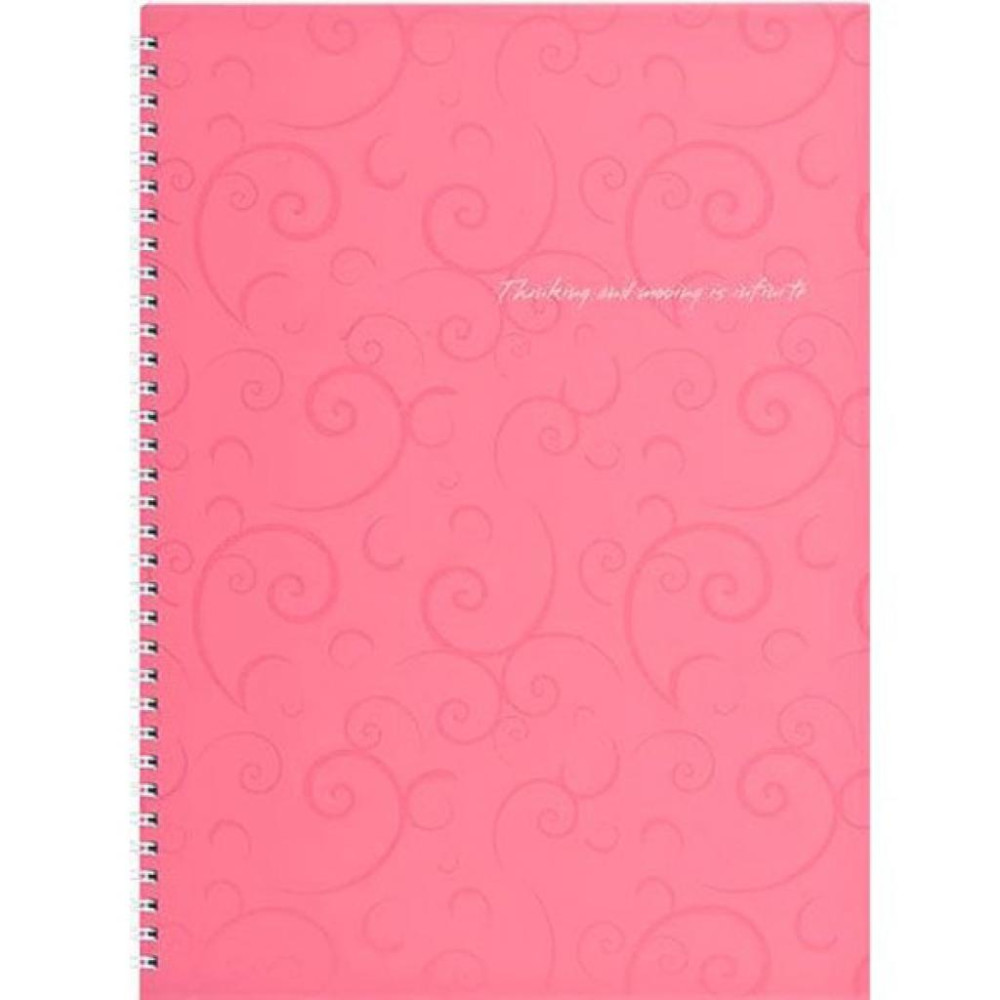 Блокнот Buromax spiral side, А4, 80sheets, Barocco, square, pink (BM.2446-610)