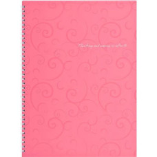 Блокнот Buromax spiral side, А4, 80sheets, Barocco, square, pink (BM.2446-610)