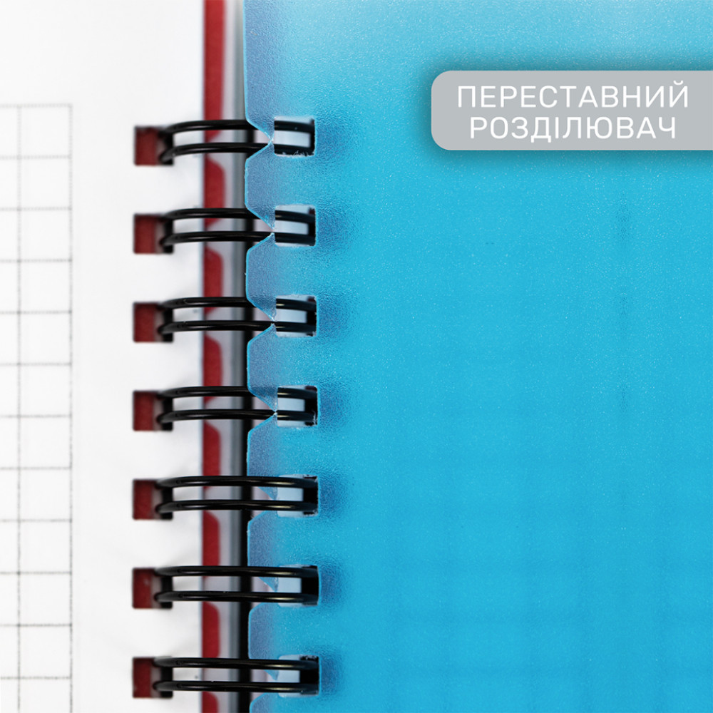 Блокнот Optima Flowers, B5 з розділювачами 120 аркушів, клітинка (O20356-16)