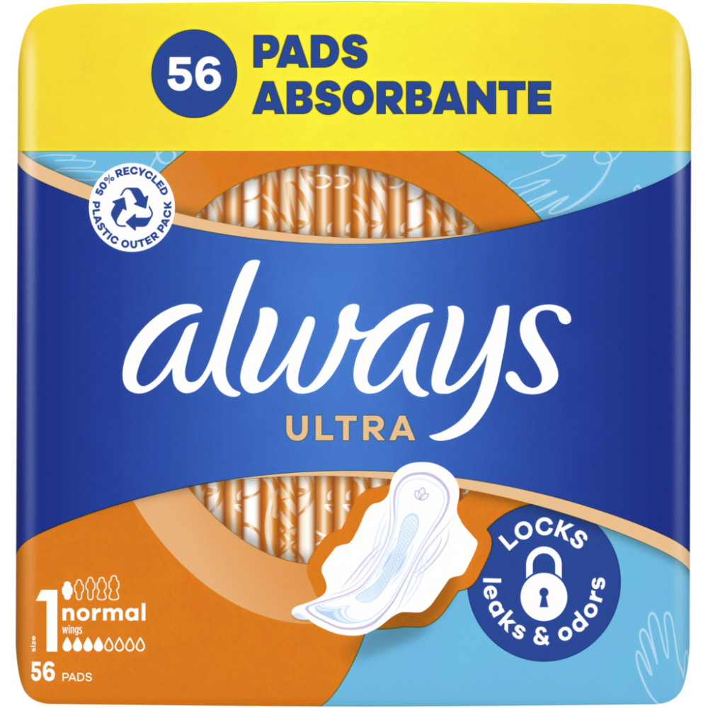 Гігієнічні прокладки Always Ultra Normal (Розмір 1) 56 шт. (8700216450348)