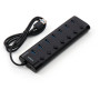 Концентратор Vinga USB3.0 to 7*USB3.0 1m cable with Switch and Power Adapter (VHA3A7B) Концентратор Vinga USB3.0 to 7*USB3.0 1m cable with Switch and Power Adapter (VHA3A7B)