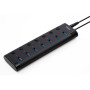 Концентратор Vinga USB3.0 to 7*USB3.0 1m cable with Switch and Power Adapter (VHA3A7B) Концентратор Vinga USB3.0 to 7*USB3.0 1m cable with Switch and Power Adapter (VHA3A7B)