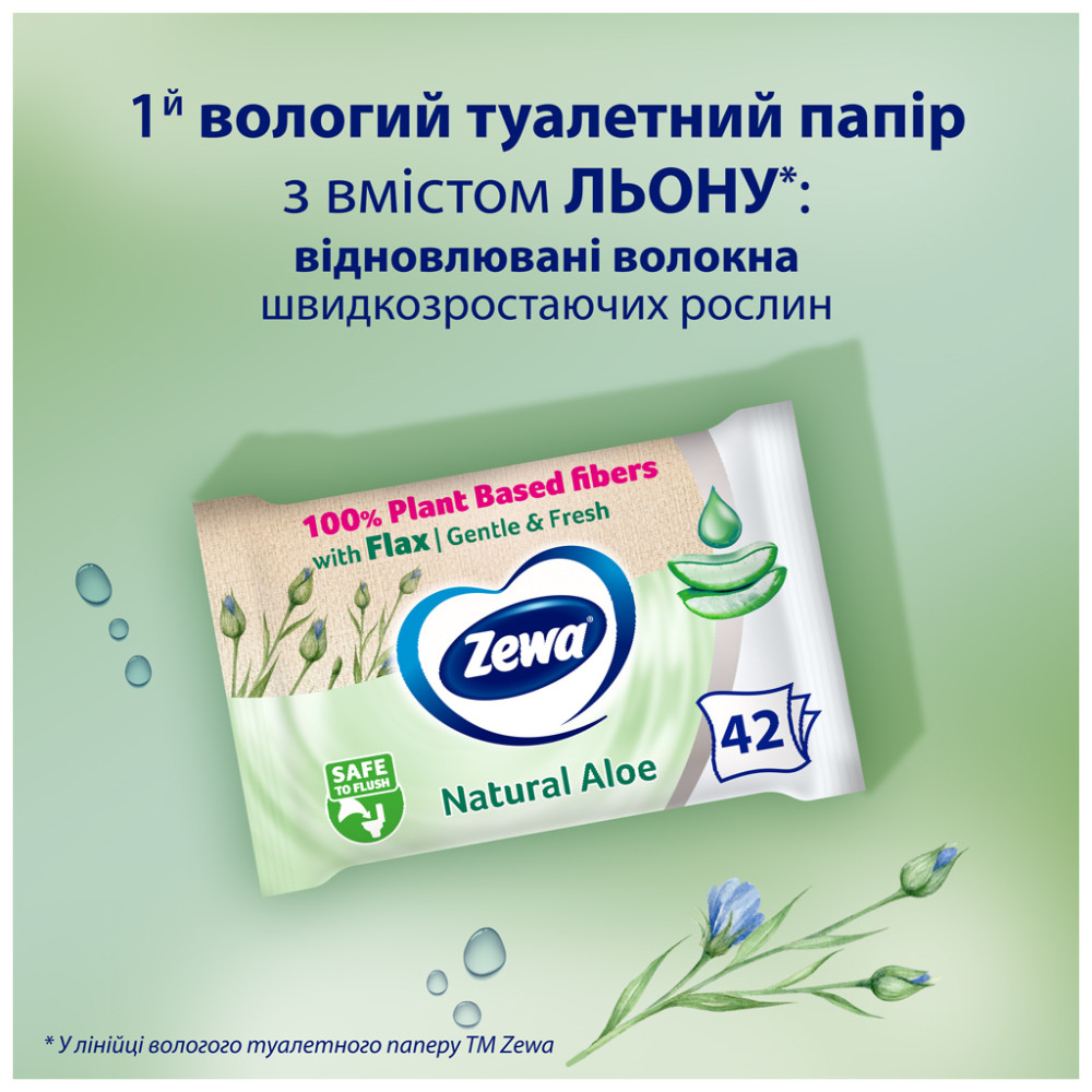 Туалетний папір Zewa Aloe Vera 42 шт (7322540898934)