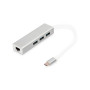 Концентратор Digitus USB-C - USB 3.0 3 Port Hub + Gigabit Ethernet (DA-70255) Концентратор Digitus USB-C - USB 3.0 3 Port Hub + Gigabit Ethernet (DA-70255)