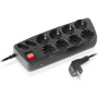 Мережевий фільтр живлення REAL-EL REAL-EL RS-10 Protect, 1.8m, black (EL122300038) Мережевий фільтр живлення REAL-EL REAL-EL RS-10 Protect, 1.8m, black (EL122300038)