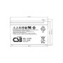 Батарея до ДБЖ CSB 12В 12 Аг (GPL12120 F2) Батарея до ДБЖ CSB 12В 12 Аг (GPL12120 F2)