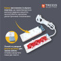 Мережевий подовжувач TECCO 1.5м 2 поста white (8681277843433) Мережевий подовжувач TECCO 1.5м 2 поста white (8681277843433)