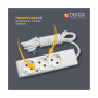 Мережевий подовжувач TECCO 1.5м 2 поста white (8681277843433) Мережевий подовжувач TECCO 1.5м 2 поста white (8681277843433)