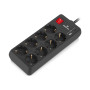 Мережевий фільтр живлення REAL-EL RS-PROTECT 805 3m, black (EL122300043) Мережевий фільтр живлення REAL-EL RS-PROTECT 805 3m, black (EL122300043)