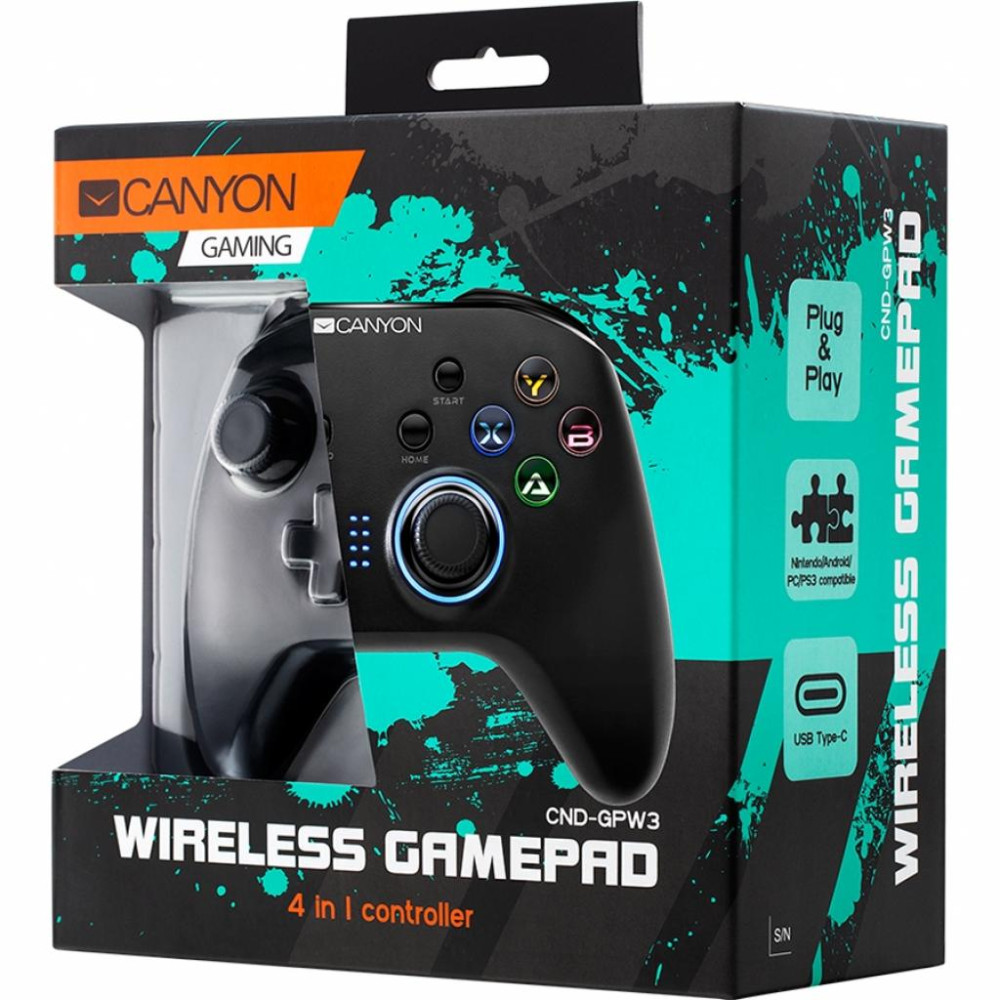 Геймпад Canyon CND-GPW3 Wireless android/PC Black (CND-GPW3)