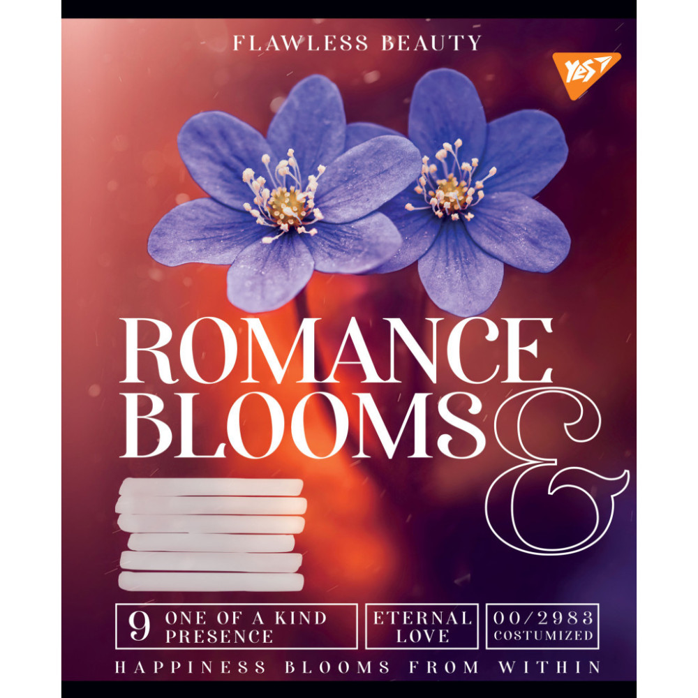 Зошит Yes А5 Romance blooms 48 аркушів, лінія (766460)