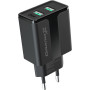 Зарядний пристрій Grand-X CH-15T 5V 2.1A 2USB Black + cable USB -> Type-C (CH-15T)