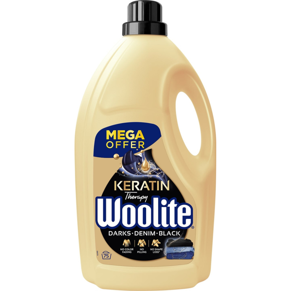 Гель для прання Woolite Для чорних, темних та джинсових тканин З кератином 4.5 л (5900627056945)