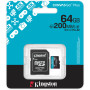 Карта пам'яті Kingston 64GB microSDXC сlass 10 UHS-I U3 V30 A2 Canvas Go Plus G4 (SDCG4/64GB) Карта пам'яті Kingston 64GB microSDXC сlass 10 UHS-I U3 V30 A2 Canvas Go Plus G4 (SDCG4/64GB)