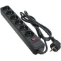 Мережевий фільтр живлення Patron 1.8 m3*1mm2 (SP-1062) 6 розеток BLACK (EXT-PN-SP-1062) Мережевий фільтр живлення Patron 1.8 m3*1mm2 (SP-1062) 6 розеток BLACK (EXT-PN-SP-1062)