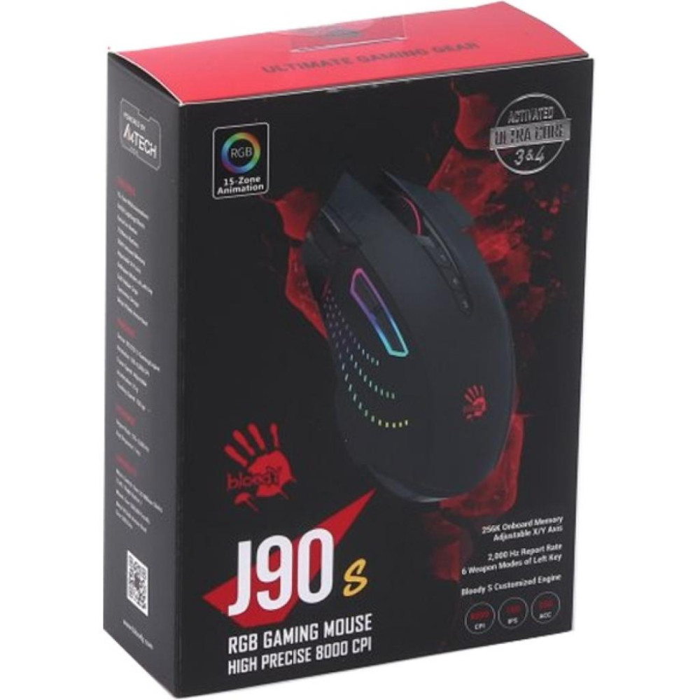 Мишка A4Tech Bloody J90s Black (4711421949040)
