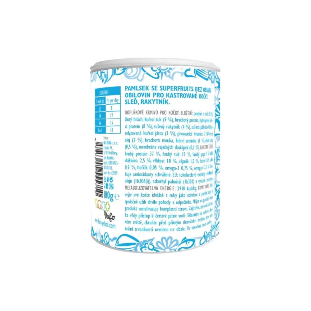 Ласощі для котів Brit Care Superfruits Herring 100 г - оселедець (8595602555710)