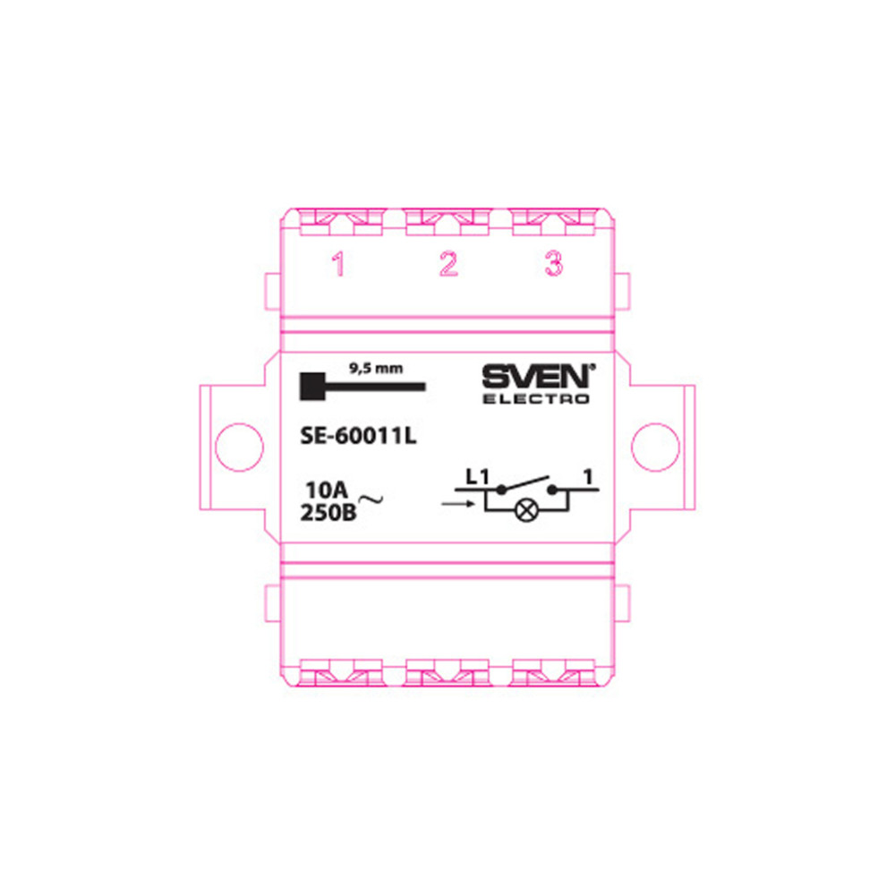 Вимикач Sven SE-60011L white (7100033)