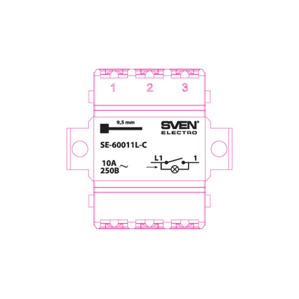 Вимикач Sven SE-60011L-C cream (7100034)