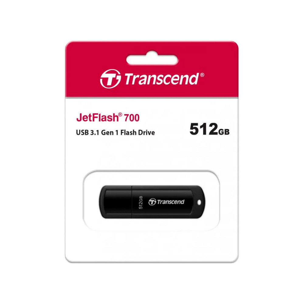 USB флеш накопичувач Transcend 512GB JetFlash 700 USB 3.1 (TS512GJF700)