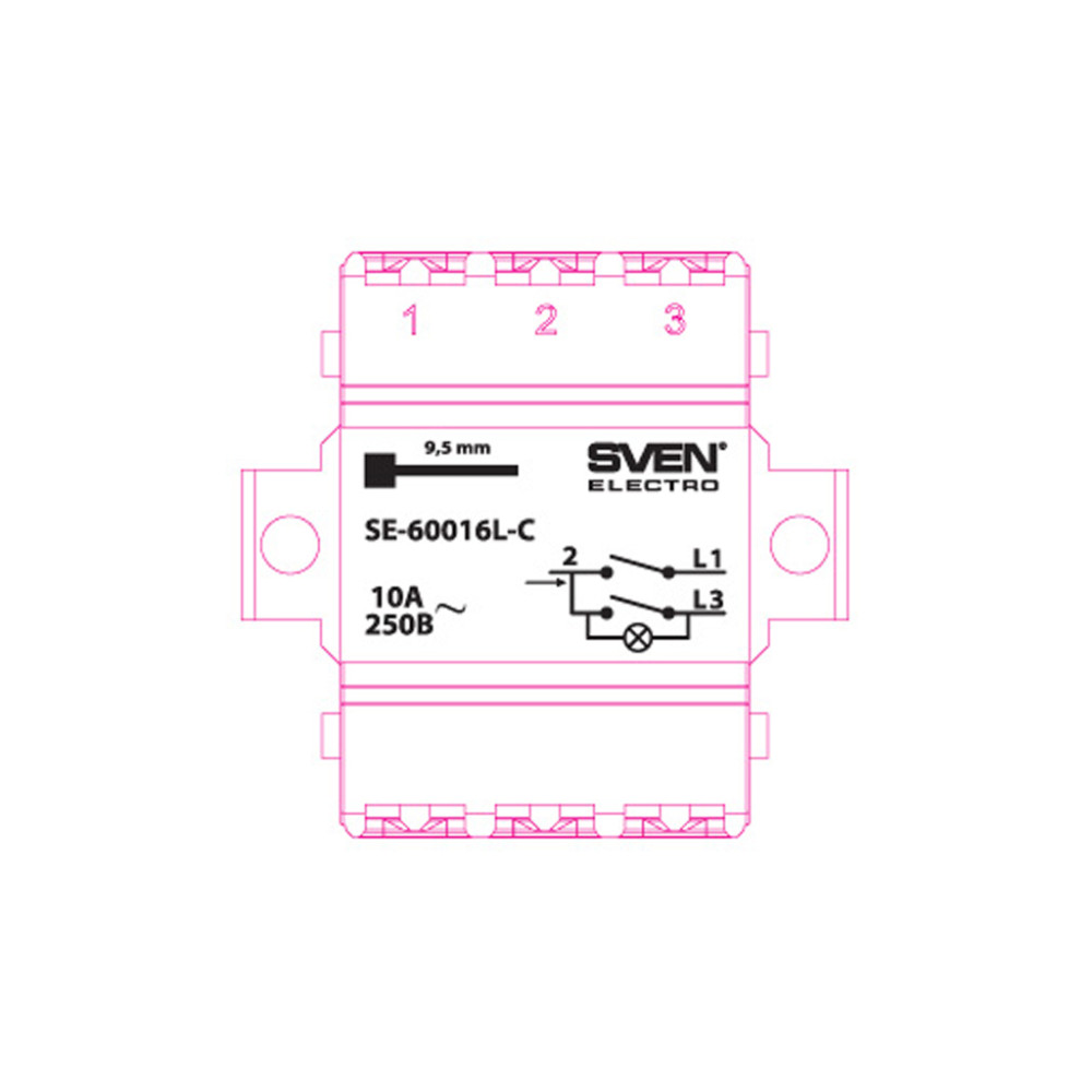 Вимикач Sven SE-60016L-C cream (7100042)