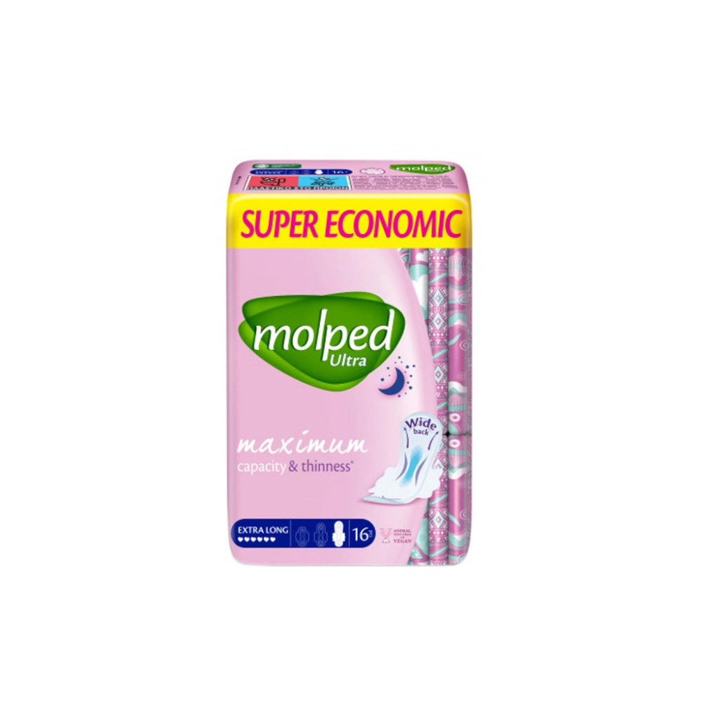 Гігієнічні прокладки Molped Ultra Night 6 крапель 16 шт. (8690536829118)