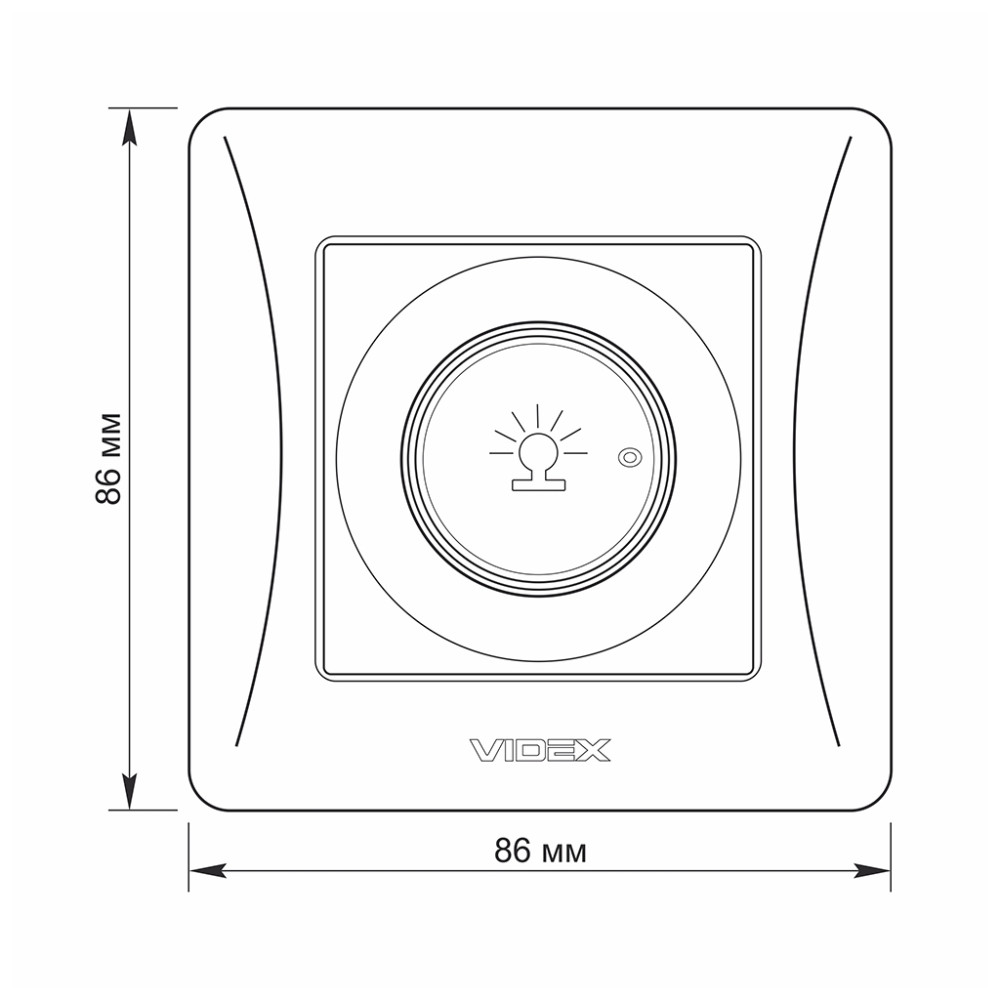 Світлорегулятор Videx BINERA 600Вт чорний граф (VF-BNDM600-BG)
