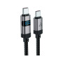 Дата кабель USB-C to USB-C 1.2m 60W digital display C15-03 Black Acefast (6974316283720) Дата кабель USB-C to USB-C 1.2m 60W digital display C15-03 Black Acefast (6974316283720)
