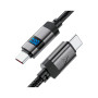 Дата кабель USB-C to USB-C 1.2m 60W digital display C15-03 Black Acefast (6974316283720) Дата кабель USB-C to USB-C 1.2m 60W digital display C15-03 Black Acefast (6974316283720)