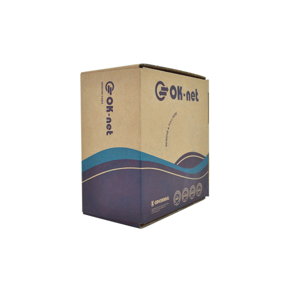 Кабель мережевий OK-Net F/UTP-cat.5E-SL 100м (КПВЭ-ВП (100) 4*2*0,48 / 100)