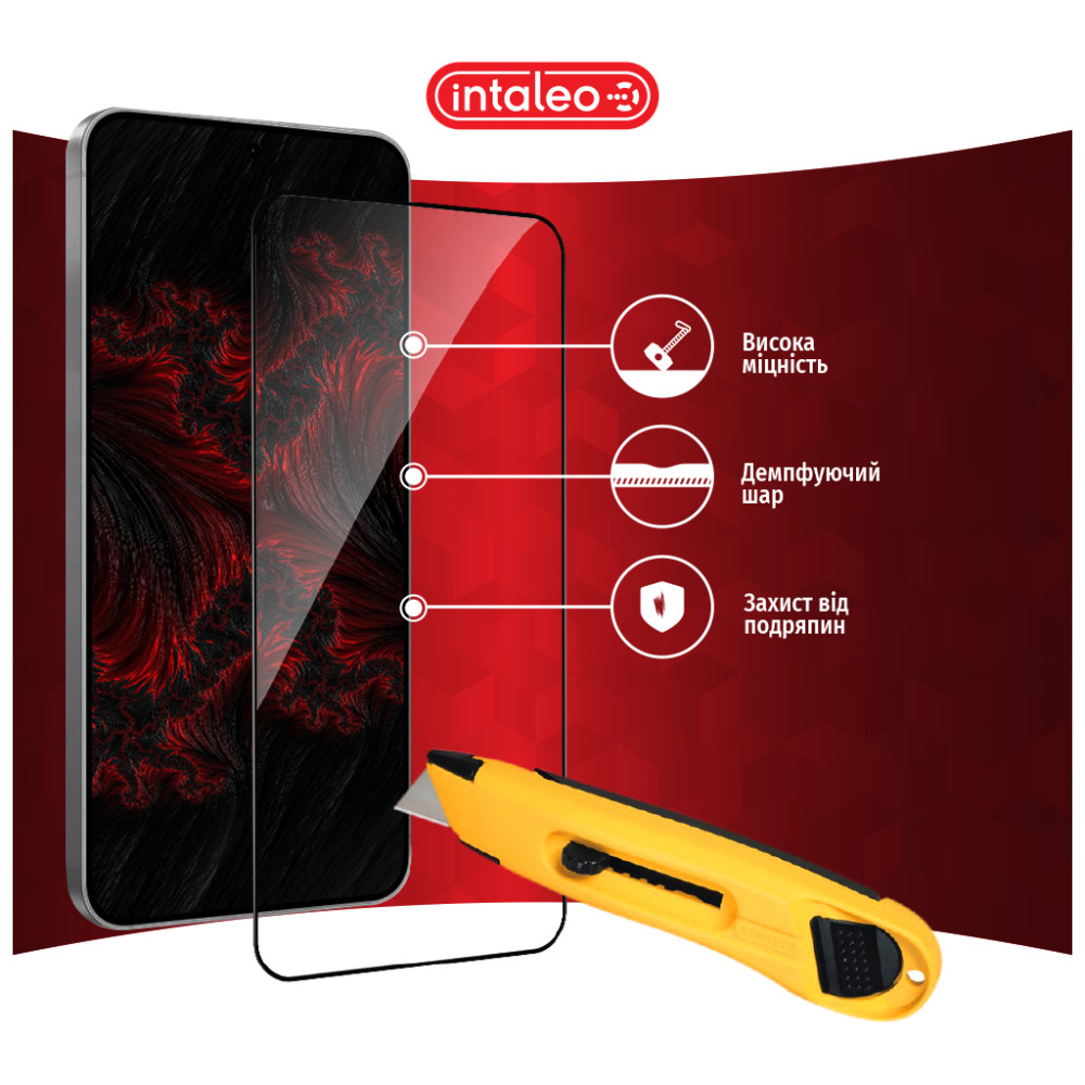 Скло захисне Intaleo Full Glue Samsung Galaxy S25 Black (1283126607899)