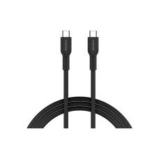 Дата кабель USB-C to USB-C 1.0m OnWire 60CL C-C 60W COLOR Braided 1m Black Canyon (CND-CCAP60AB10B)