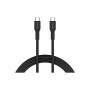 Дата кабель USB-C to USB-C 1.0m OnWire 60CL C-C 60W COLOR Braided 1m Black Canyon (CND-CCAP60AB10B)