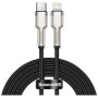 Дата кабель USB-C to Lightning 2.0m Cafule Metal PD 20W black Baseus (CATLJK-B01) Дата кабель USB-C to Lightning 2.0m Cafule Metal PD 20W black Baseus (CATLJK-B01)
