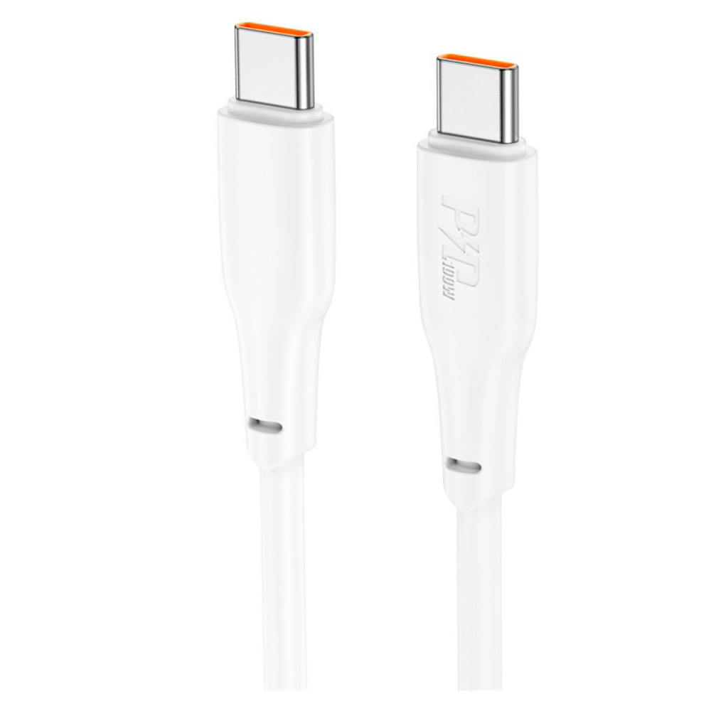 Дата кабель USB-C to USB-C 2.0m 100W TPE X93 white HOCO (6931474790729)