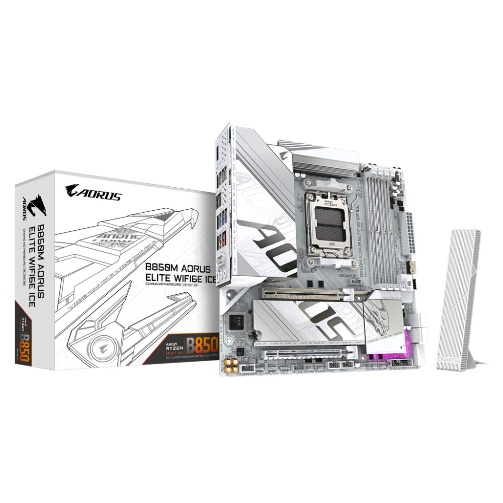 Материнська плата GIGABYTE B850M A ELT WF6E ICE (B850M AORUS ELITE WIFI6E ICE)
