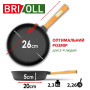 Сковорода Brizoll Optima чавунна з ручкою 260х40 мм (O2640-P) Сковорода Brizoll Optima чавунна з ручкою 260х40 мм (O2640-P)